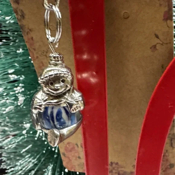 Silver and Blue Snowman Zipper Pull 2/$22 - Picture 3 of 6
